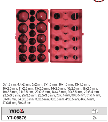 Bộ phớt cao su 419 chi tiết YATO