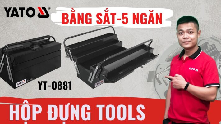 Hộp đựng đồ nghề di động bằng sắt sơn tĩnh điện Yato 5 ngăn 495X200X290mm YATO YT-0881 Hộp đựng đồ nghề di động bằng sắt sơn tĩnh điện Yato 5 ngăn 495X200X290mm YATO YT-0881