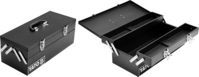 Hộp đựng đồ nghề di động bằng sắt sơn tĩnh điện Yato 3 ngăn 460X200X180mm YATO YT-0884