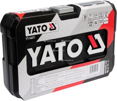 38 chi tiết Bộ Khẩu Và Cần Xiết Lực Tổng Hợp 1/4" YATO YT-14471