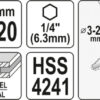 Bộ 3 mũi khoan bước tháp 3-20mm YATO YT-44731