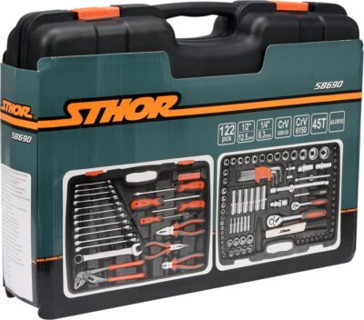 Bộ dụng cụ sửa chữa 122 chi tiết STHOR 58690