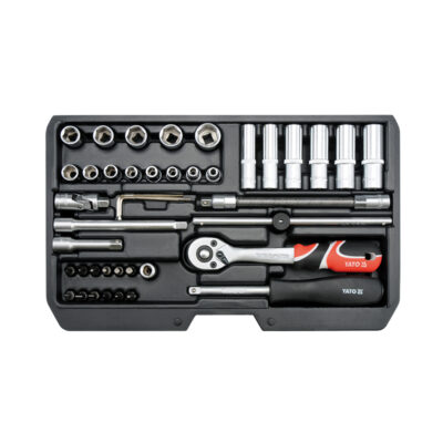 42 chi tiết Bộ Khẩu Và Cần Xiết Lực Tổng Hợp 1/4" YATO YT-14481