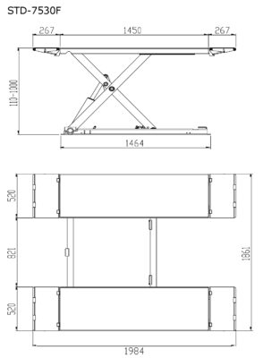 CẦU NÂNG CẮT KÉO NÂNG 1M STD-7530F CẦU NÂNG CẮT KÉO NÂNG 1M STD-7530F
