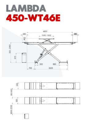 CẦU NÂNG CẮT KÉO 2 TẦNG NÂNG 4.5 TẤN 450-WT46E