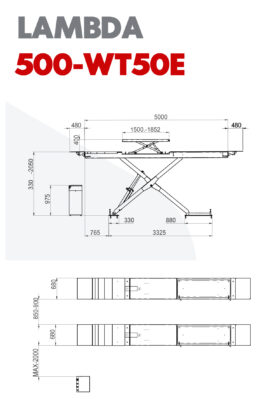 CẦU NÂNG CẮT KÉO 2 TẦNG NÂNG 5 TẤN 500-WT50E