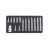 Bộ đầu tuýp 1/2"x3/8" và mũi sao có lỗ 15 chi tiết Yato YT-0417