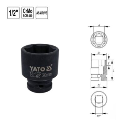 Đầu Khẩu 1/2 Inch CrMo 10-32mm Yato