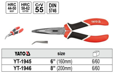 Kìm mỏ nhọn cong từ 6" đến 8" Yato YT-1945
