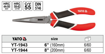 Kìm mỏ nhọn từ 6" đến 8" Yato