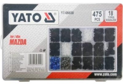 Bộ 475 chốt nở nhựa Mazda Yato YT-06658 - Ba Lan