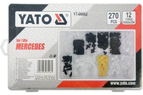 Bộ 270 chốt nở nhựa Mercedes Yato YT-06662 - Ba Lan