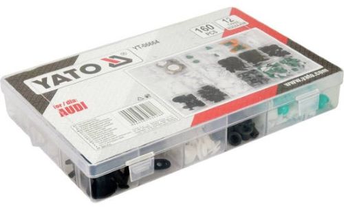 Bộ 160 chốt nở nhựa Audi Yato YT-06664 - Ba Lan