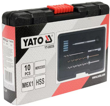 Bộ 5 mũi sửa ren cho đế kim phun Yato YT-06036 - Ba Lan
