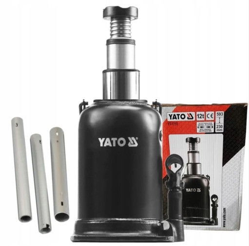 Kích thủy lực cao cấp 2 pistong 12T 230-593mm YATO YT-1715 - Ba Lan