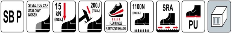 Giày bảo hộ dạng thể thao dòng PAEIRS SBP Size: 39-47 Yato - Ba Lan