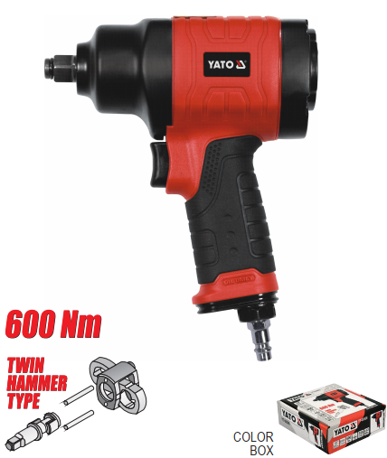 Súng bắn bulong thân Composite 1/2" 600Nm Yato YT-09506 - Ba Lan