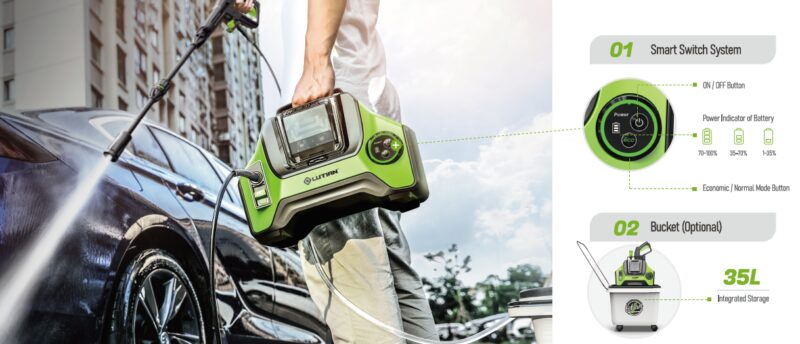 Máy rửa xe gia đình bằng pin không chổi than Lutian TRON-T5 Pro 7 202211241644454979