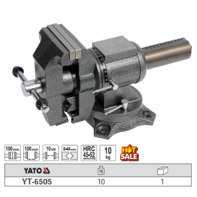 Ê tô bàn nguội 4" có hàm kẹp ống 8-44" Yato YT-6505 Ba Lan