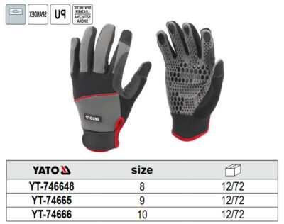 Găng tay silicone bảo hộ lao động size 8,9,10 Yato - Ba Lan
