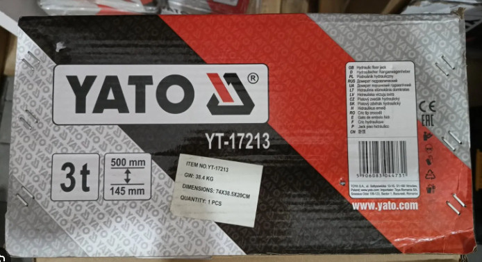 Kích cá sấu 3T đạp chân cao cấp Yato YT-17213 - Ba Lan