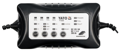 Máy nạp ắc quy hiển thị đèn led 6/12V 4A 200Ah Yato YT-8300 - Ba Lan