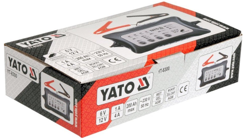 Máy nạp ắc quy hiển thị đèn led 6/12V 4A 200Ah Yato YT-8300 - Ba Lan
