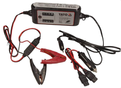 Máy nạp ắc quy hiển thị đèn led 12V 4A 120Ah Yato YT-83031 - Ba Lan
