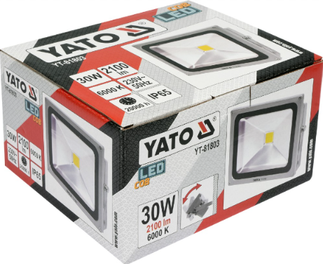 Đèn pha led 30W 1 bóngLed 2100lm Yato YT-81803 - Ba Lan