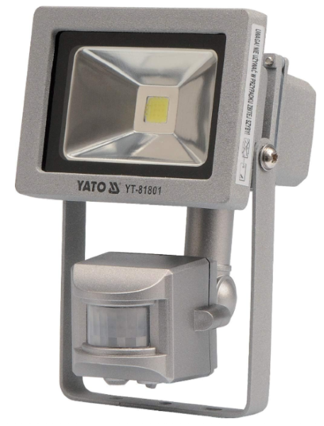 Đèn pha led xoay 10W 1Led 700Lm có cảm biến Yato YT-81801 - Ba Lan