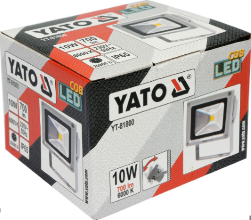 Đèn pha led xoay 10W 1Led 700Lm Yato YT-81800 - Ba Lan