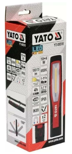 Đèn LED 10W 1000LM IP65 IK09 soi sửa chữa có nam châm Yato YT-08510 - Ba Lan