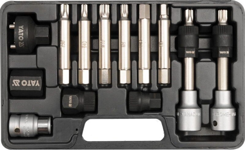 Bộ dụng cụ 1/2" tháo lắp puly máy phát 13 chi tiết Yato YT-0421 - Ba Lan