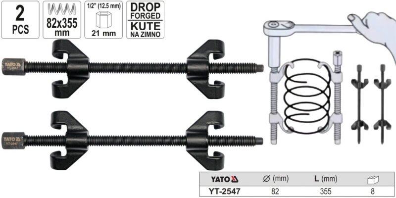 Cảo Lò Xo Phuộc Nhún 82X355MM Yato YT-2547 Ba Lan