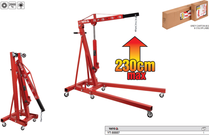 cẩu móc động cơ ô tô 2 tấn YT-55557 Yato