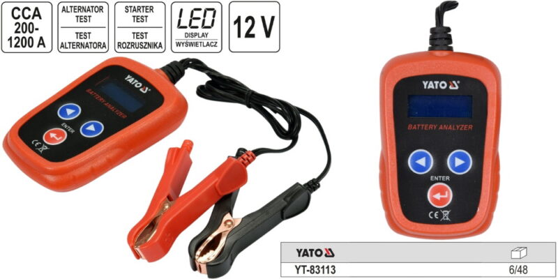 Thiết bị kiểm tra ắc quy 12V Yato YT-83113 Ba Lan