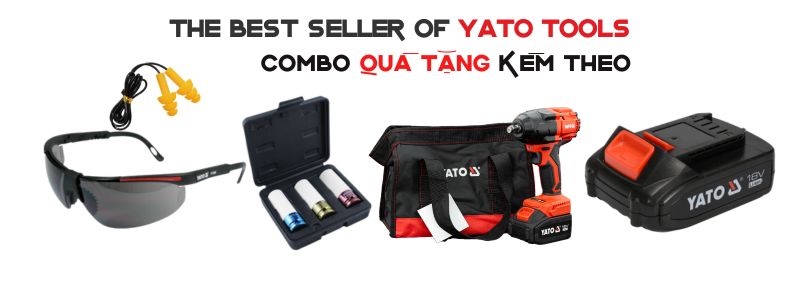 Máy bắn bulong 1/2" dùng 2 PIN 350Nm Yato YT-8277925