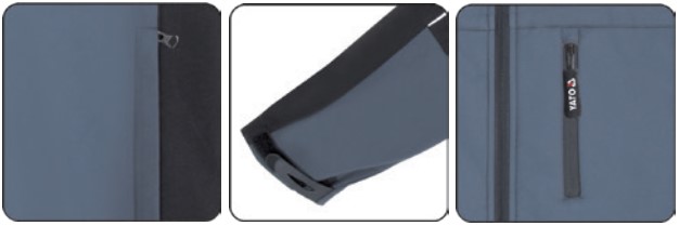 Áo khoác vải TPU chống nước xanh đen từ size: S-3XL Yato YT-79540 - Ba Lan