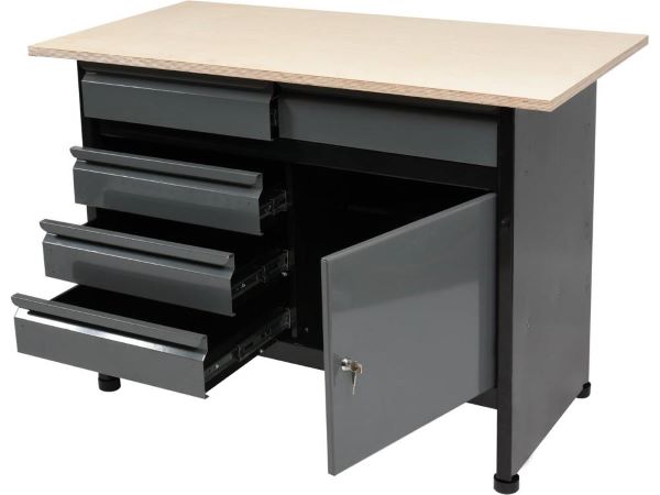 Bàn nguội cơ khí kèm tủ Workshop 1160x600x840mm Vorel-58455