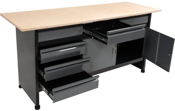 Bàn nguội cơ khí kèm tủ Workshop 700x600x840mm Vorel-58456