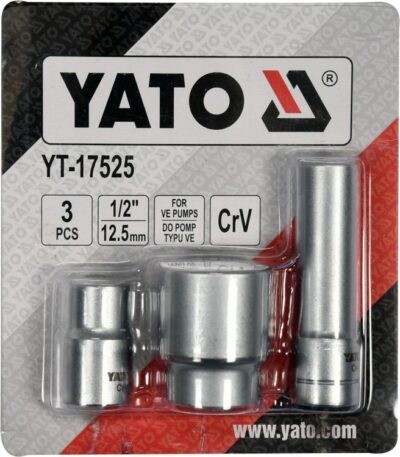 Bộ 3 Đầu Tuýp Tháo Bơm Cao Áp BOSCH Yato YT-17525 - Ba Lan