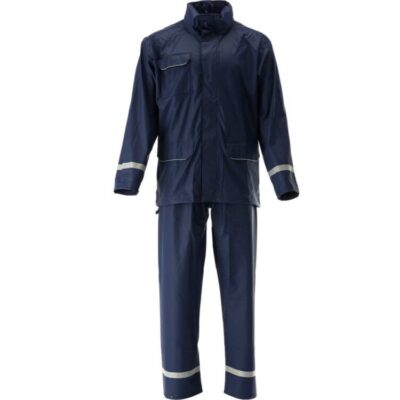 Bộ quần áo mưa có phản quang màu xanh Navy Size S -3XL Yato YT-79710