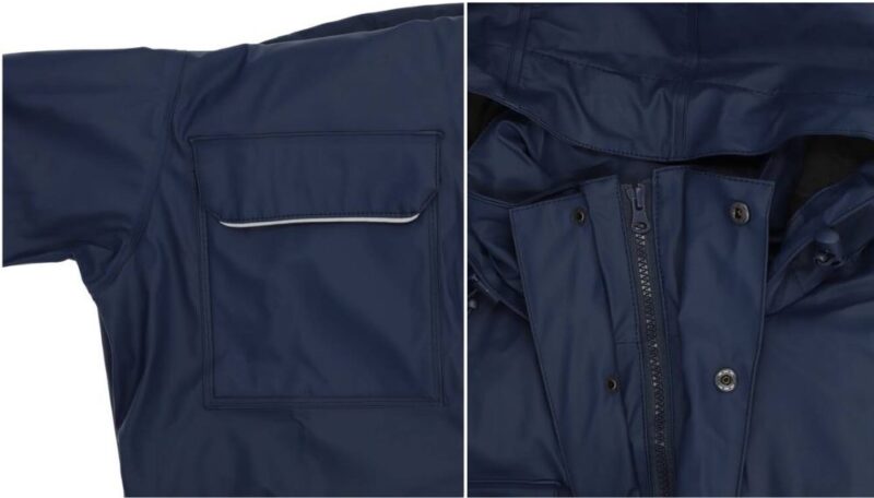 Bộ quần áo mưa có phản quang màu xanh Navy Size S -3XL Yato YT-79710