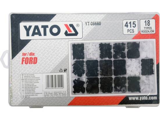 Bộ 415 chốt nở nhựa Ford Yato YT-06660 - Ba Lan