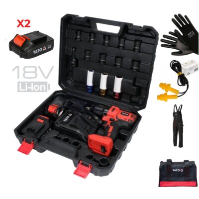 Combo máy mở Bulong 700Nm 1/2" 21 Chi Tiết X2 PIN Yato YT-82807