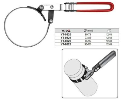 Đai tháo lọc dầu 60-73mm đến 95-111mm Yato - Ba Lan