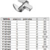 Đầu cờ lê miệng loại rời 9x12mm Yato YT-0732 - Ba Lan