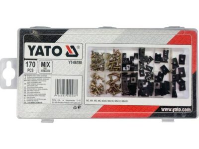 Bộ 170 vít và pát kẹp bắt vít vỏ nhựa đủ size Yato YT-06780 - Ba Lan
