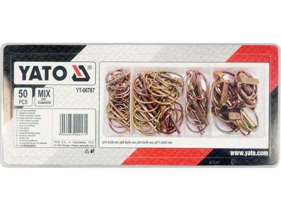 Bộ 50 chốt vòng hãm tháo nhanh mạ kẽm Yato YT-06787 - Ba Lan
