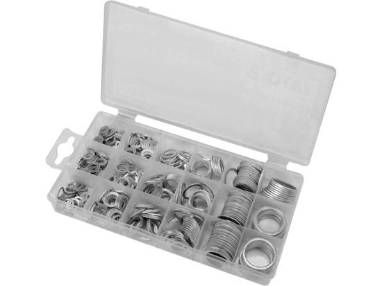 Hộp 450 vòng đệm nhôm đủ size Yato YT-068652 - Ba Lan
